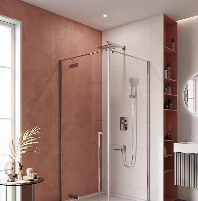 Душевой уголок - Cezares, Liner, 100x100x195 см, LINER-A-1-100-C-Cr-L