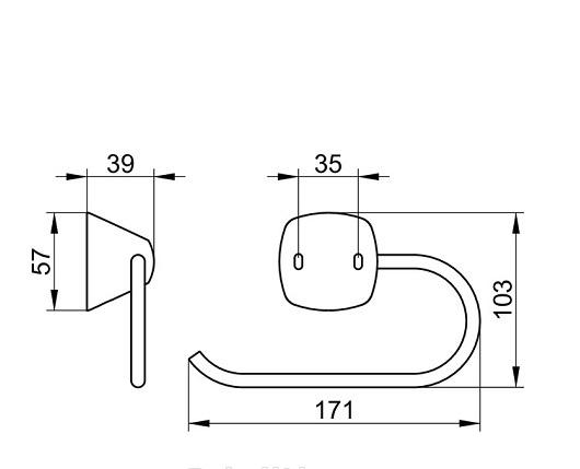 Keuco City.2, Держатель туалетной бумаги, 02762 010000