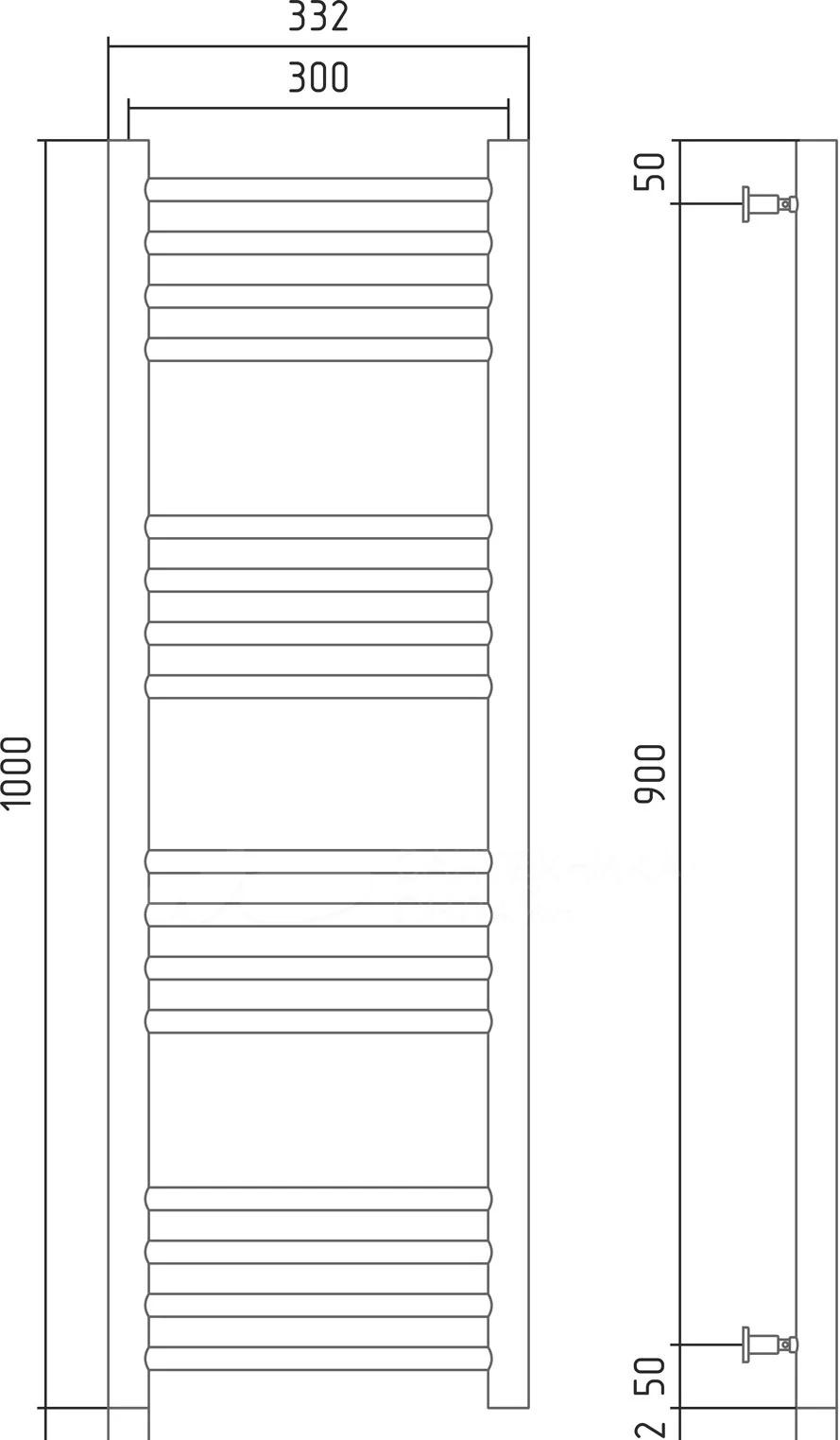 Полотенцесушитель электрический - Сунержа, Богема 3.0, 7.5x33.2x112.4 см, 00-5804-1030
