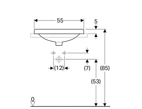Geberit Variform, Раковина, 500.740.01.2