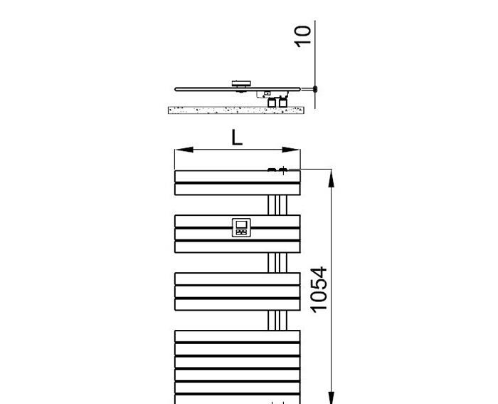 Полотенцесушитель электрический - Irsap, Soul, 5x55x105.4 см, SNM055D01IR01NNN