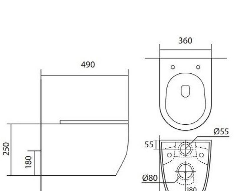 Aquatek Европа, Унитаз подвесной, AQ1106-00