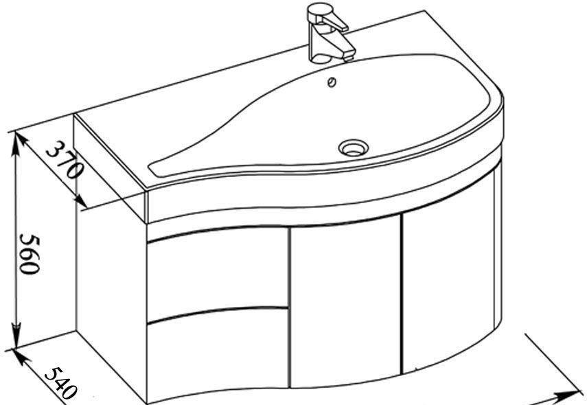 Aquanet Сопрано, Тумба с раковиной, 00213000