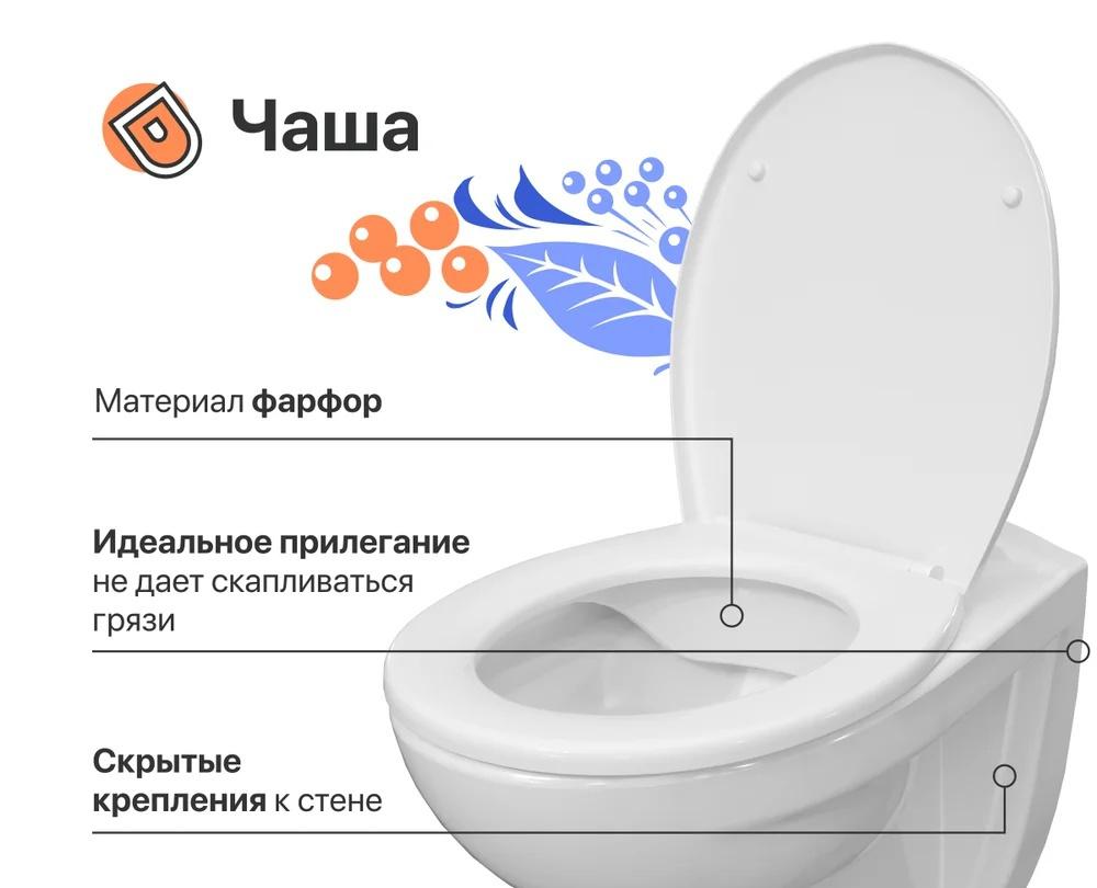 Geberit без коллекции, Унитаз подвесной с инсталляцией и кнопкой, 1.P301.6.S00.00B.F