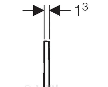 Кнопка смыва - Geberit, Sigma 01, 1.3x24.6x16.4 см, 115.770.DW.5