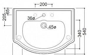 Cezares Kerasan, Раковина, RET73KE