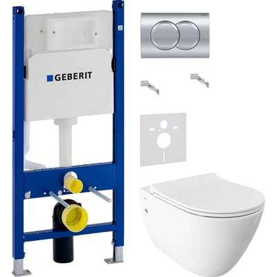 Geberit без коллекции, Унитаз подвесной с инсталляцией и кнопкой, NG-9301
