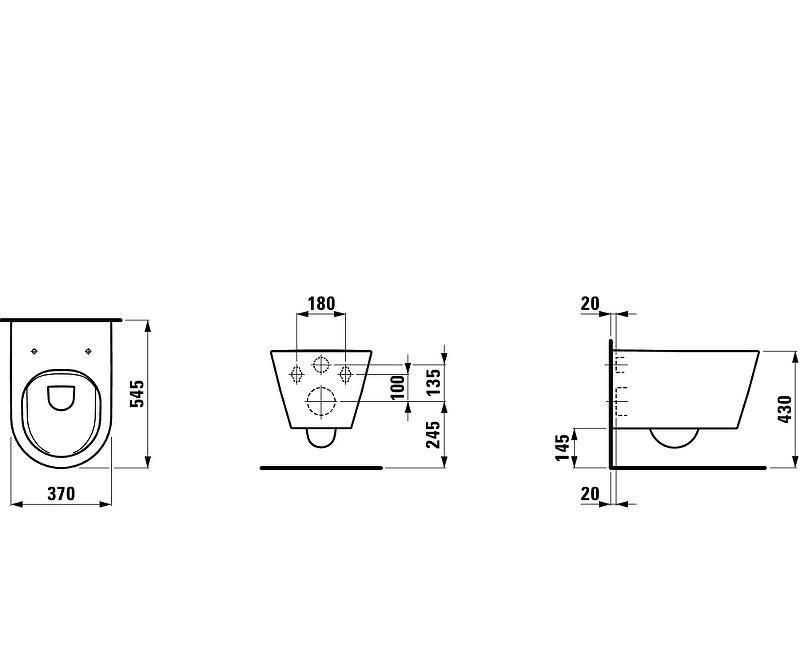 Laufen Kartell, Унитаз подвесной, 8.2033.7.020.000.1