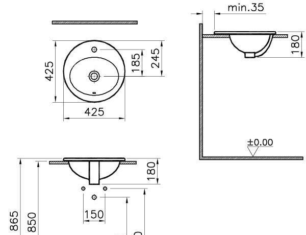 Vitra S20, Раковина, 5466B003-0001