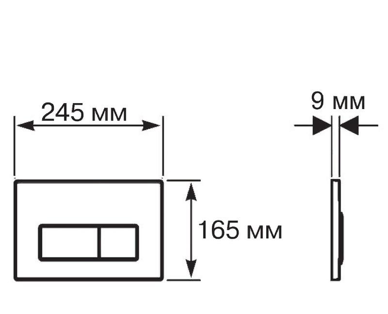Кнопка смыва - Aquatek, Slim, 0.9x24.5x16.5 см, KDI-0000030