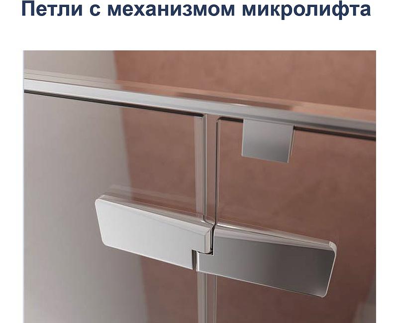 Душевой уголок - Cezares, Liner, 90x90x195 см, LINER-A-1-90-C-Cr-R