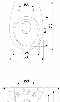 Geberit Delta, Унитаз подвесной с инсталляцией и кнопкой, 458.122.2U.1