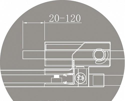 Душевой уголок - Cezares, Slider, 100x90x195 см, SLIDER-AH-1-90/100-90-C-Cr