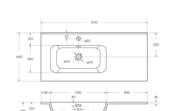 Cezares без коллекции, Раковина, CZR-8095-100-L