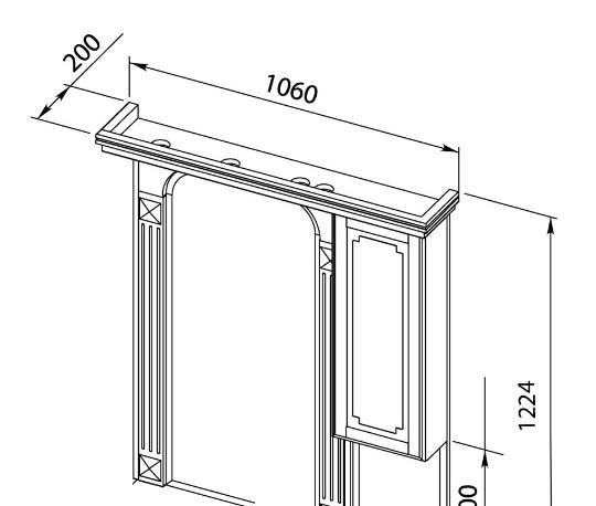 Aquanet Фредерика new, Зеркало, 1A200202BC010 / 12231