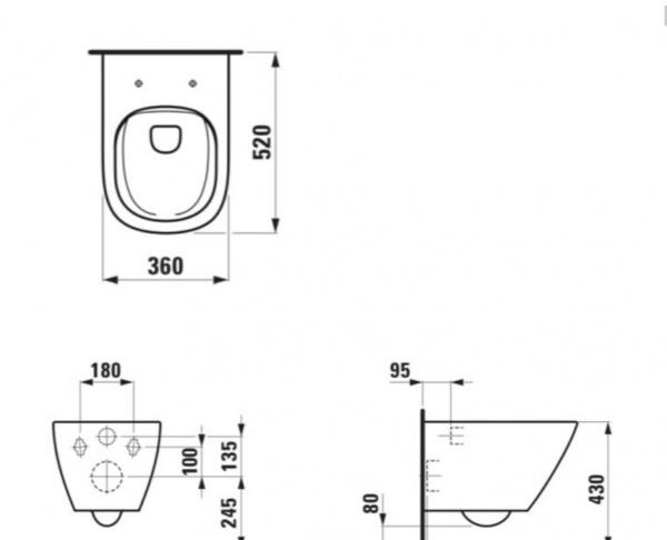 Laufen Lua, Унитаз подвесной, 8.2008.0.000.000.1 / 00333056