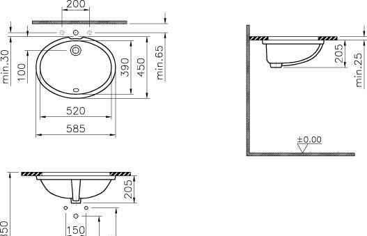 Vitra Arkitekt, Раковина, 00232578 / 6069B003-0012