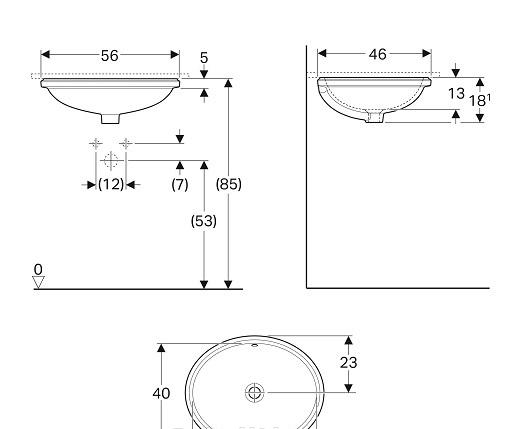 Geberit Variform, Раковина, 500.752.01.2