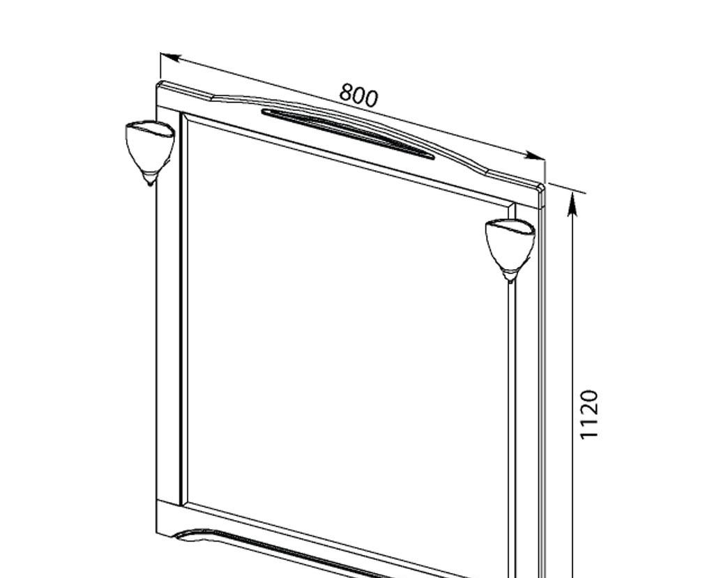 Aquanet Луис, Зеркало, M8FMOX0653SA