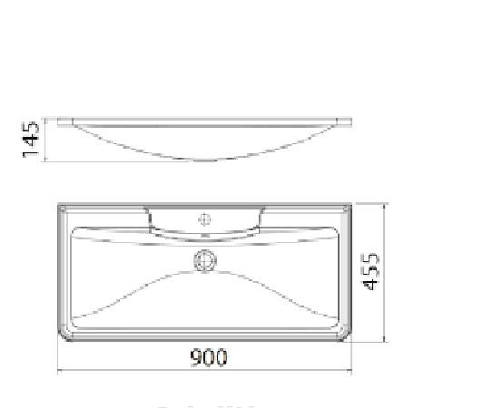 Aquanet Аллегро, Мебельная раковина, Аллегро-900, белая