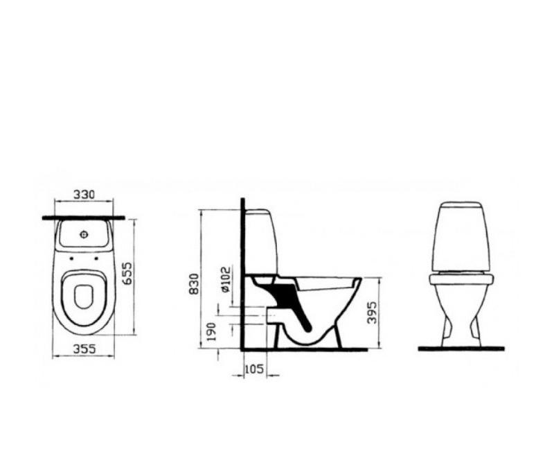 Vitra Grand, Унитаз компакт, 9763B003-7200
