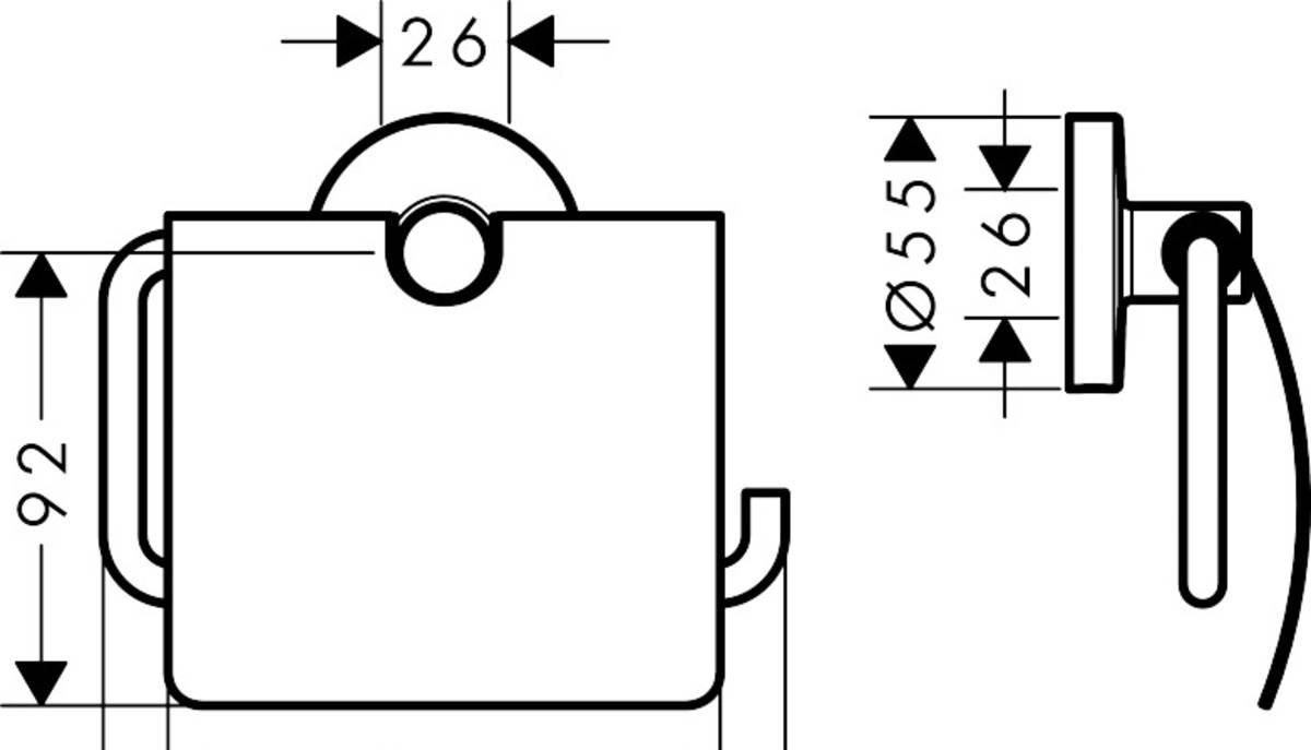Hansgrohe Logis Universal, Держатель туалетной бумаги, 41723000