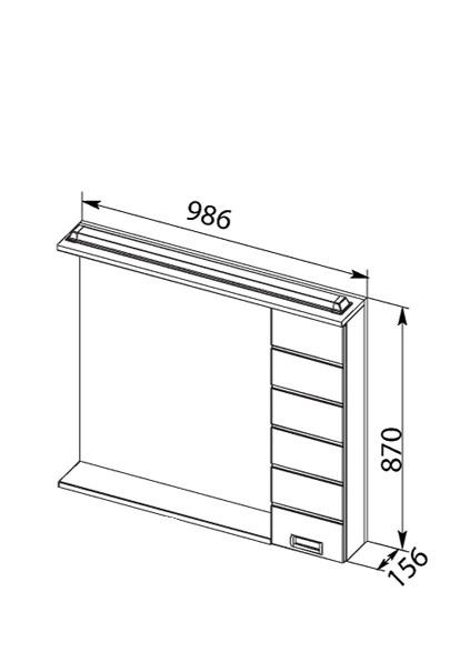 Aquanet Доминика, Шкаф-зеркало, 6631mkr / 4620008197340