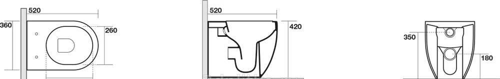 Kerasan Flo, Унитаз приставной, 311201