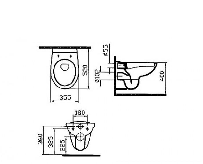 Vitra Spinflush, Унитаз подвесной, 7855B003-0075