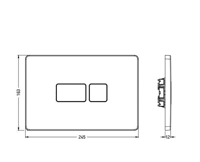 Кнопка смыва - ArtCeram, А16, 1.5x24.5x16.3 см, 704.000.71