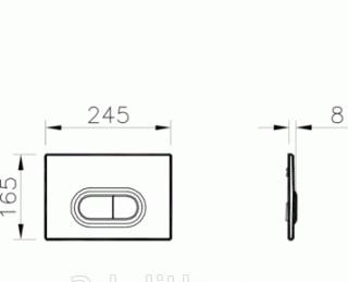 Vitra Normus, Унитаз подвесной с инсталляцией и кнопкой, 9773B003-7203