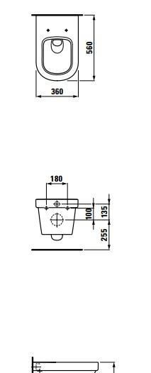 Laufen LB3, Унитаз подвесной, 8.2068.0.000.000.1