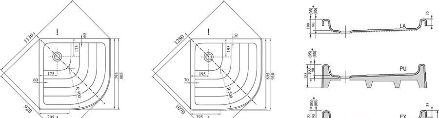Душевой поддон - Ravak, Ronda, 90x90x10 см, A207001120