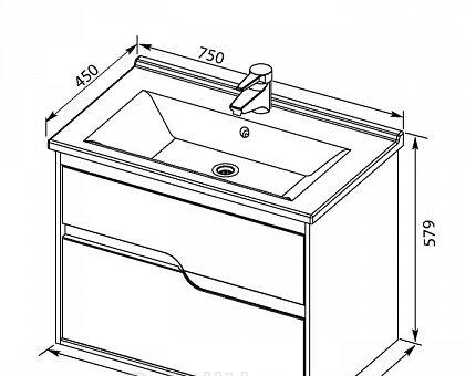Aquanet Модена, Тумба для раковины, 00198486