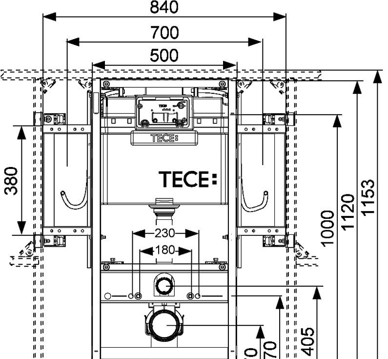 Инсталляция для унитаза - Tece, Profil, 15x84x112 см, 9300381