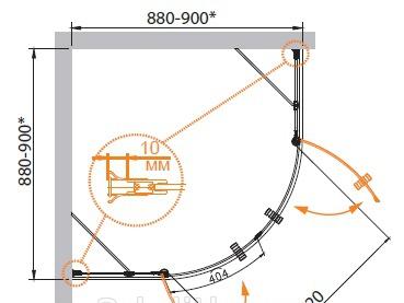 Душевой уголок - Cezares, Royal Palace, 90x90x195 см, ROYAL PALACE-A-R-2-90-CP-Br / ROYAL PALACE-R-2-90-CP-Br