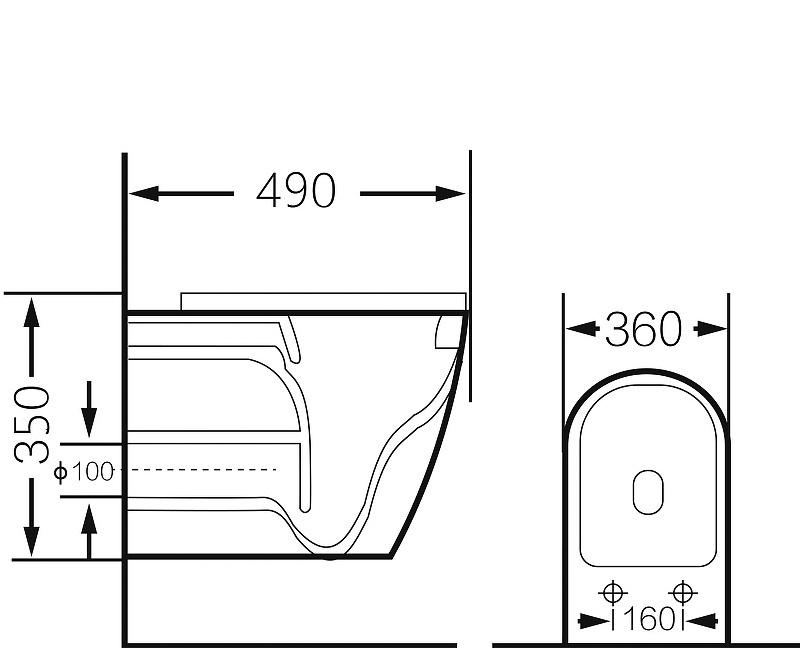 Grossman без коллекции, Унитаз подвесной, GR-4455GWLS
