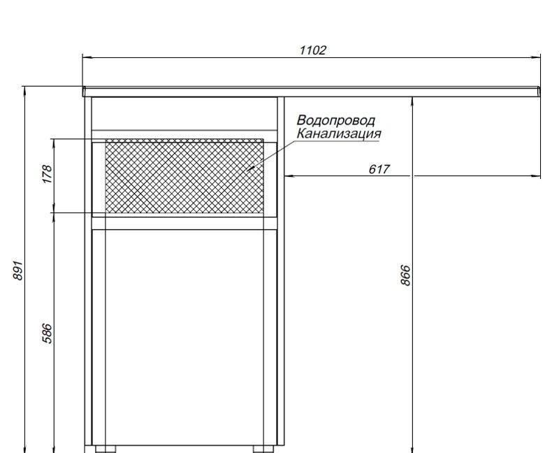 Aquanet Токио, Тумба для раковины, 00239289