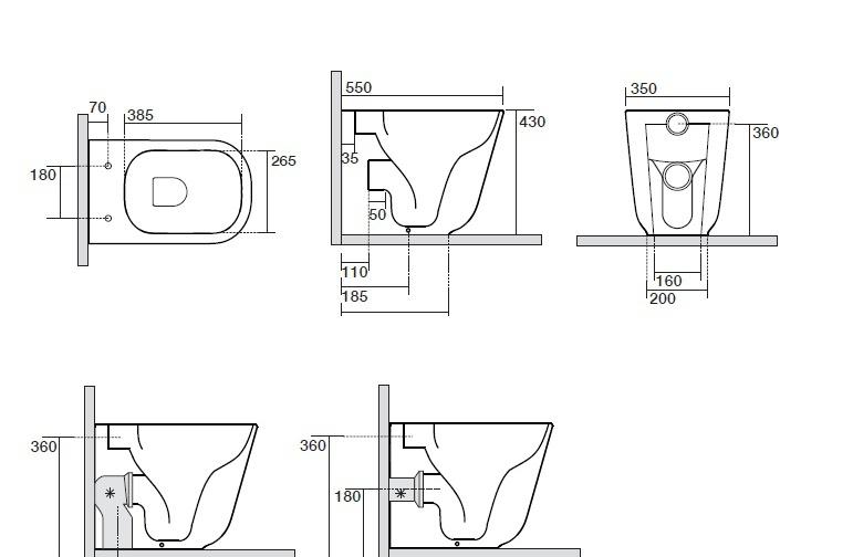 Kerasan Tribeca, Унитаз приставной, 511831