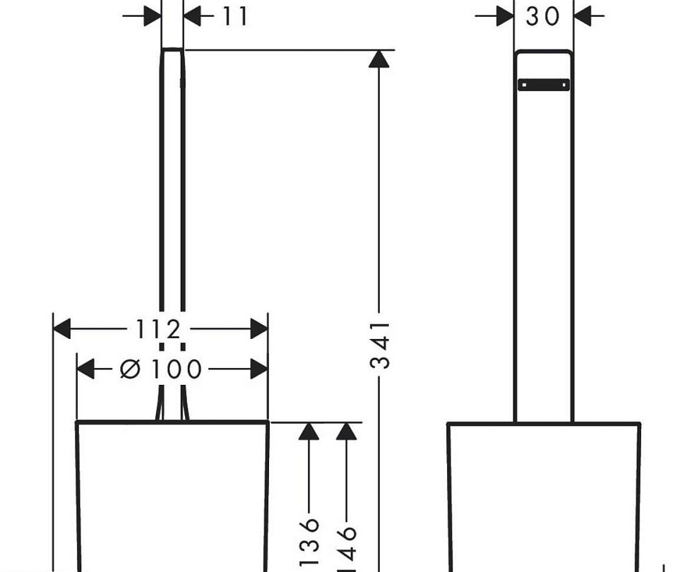 Hansgrohe WallStoris, Ершик, 27927670