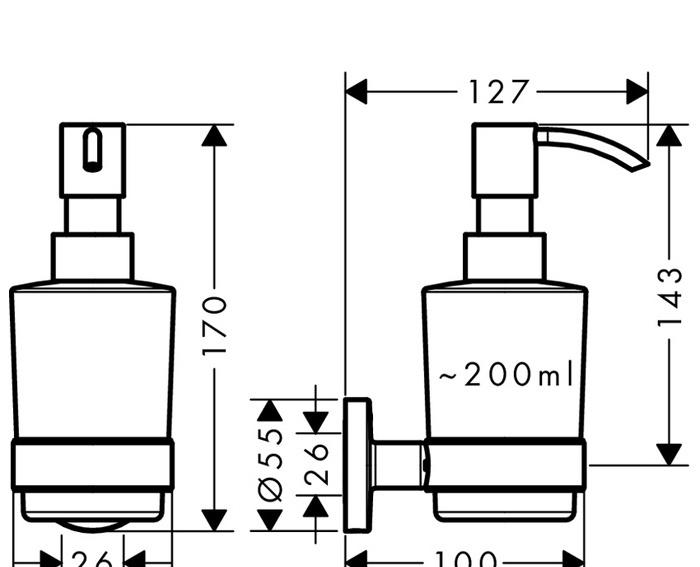 Hansgrohe Logis Universal, Дозатор для жидкого мыла, 41714000