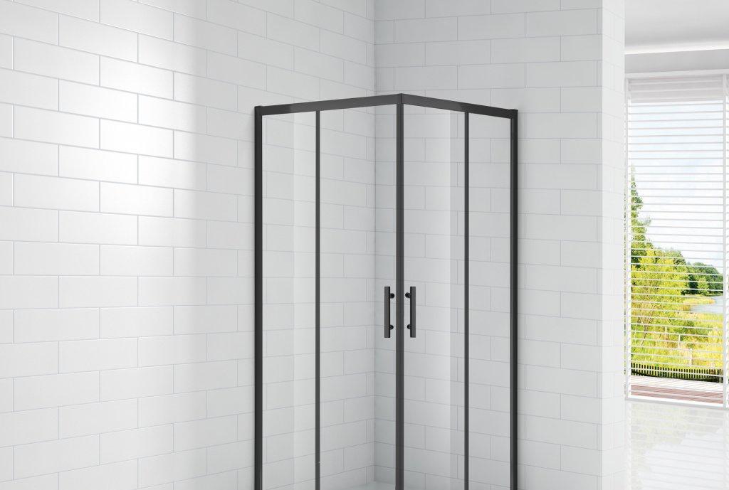 Душевой уголок - Cezares, Eco, 90x90x190 см, ECO-O-A-2-90-C-NERO