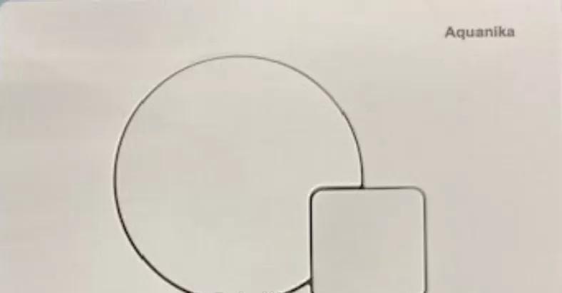 Кнопка смыва - Aquanika, Basic, 1.8x24.4x16 см, 01.02.48