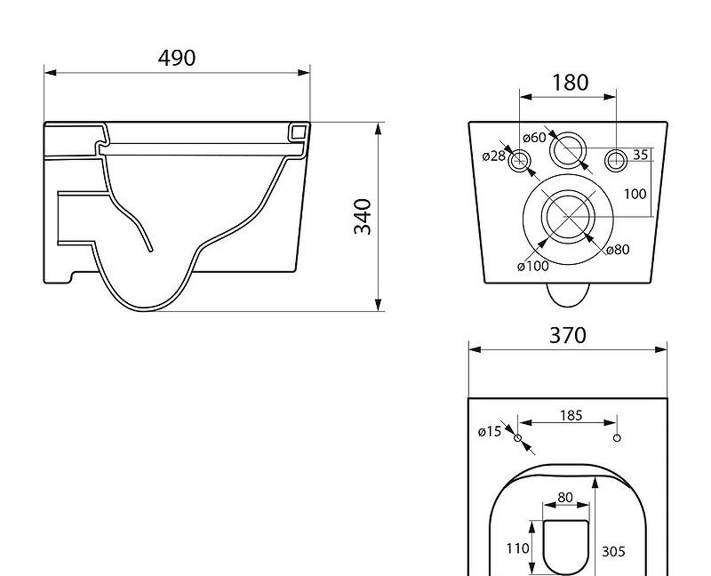 Point Веста, Унитаз подвесной, PN41701