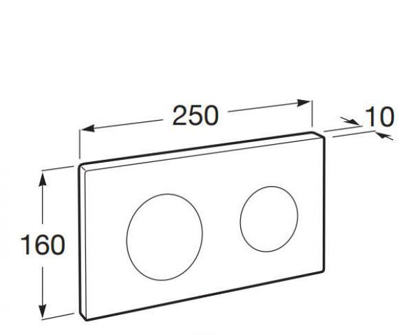 Кнопка смыва - Roca, PL-10, 1x25x16 см, 890089001
