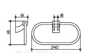 Keuco Edition 200, Полотенцедержатель, 20021010000