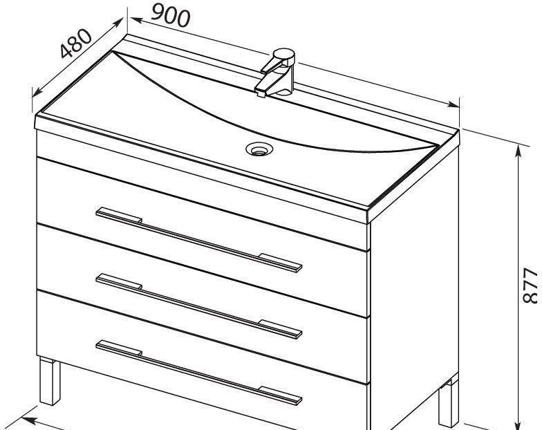 Aquanet Грейс, Тумба для раковины, 00212872