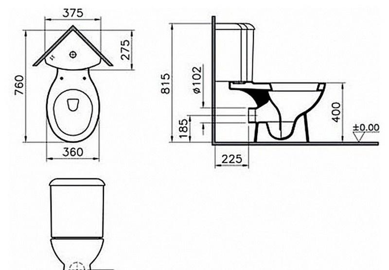 Vitra Arkitekt, Унитаз компакт, 9754B003-7200
