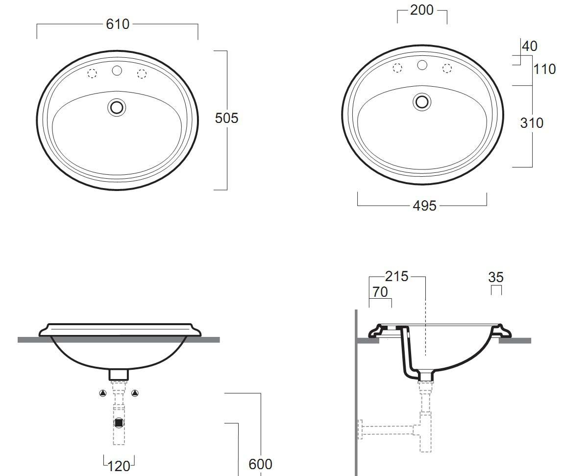 Simas Arcade, Раковина, AR859bi*1