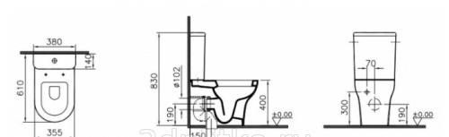 Vitra Zentrum, Унитаз компакт, 9012B003-7202